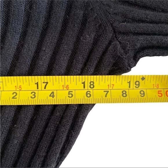 NWT 525 AMERICA WOMEN'S CONTRAST BUTTON UP RIBBED MAXI SWEATER DRESS BLACK/GREY - Picture 10 of 10